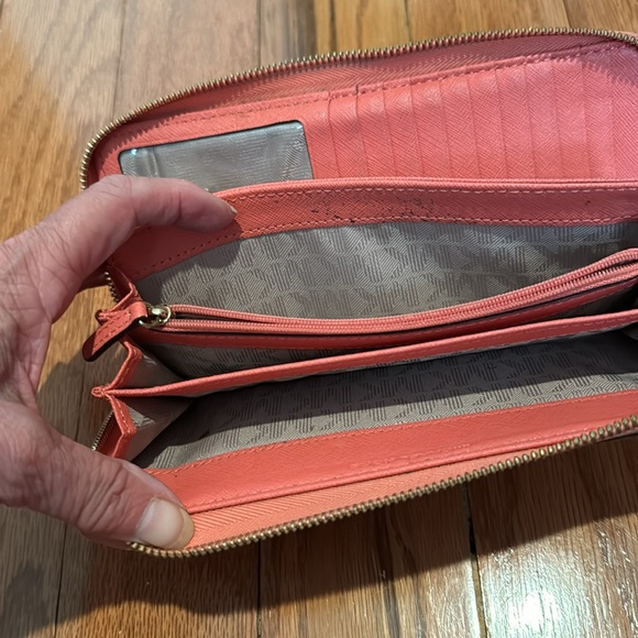 Michael Kors Salmon Color Leather Wallet - Picture 3 of 3